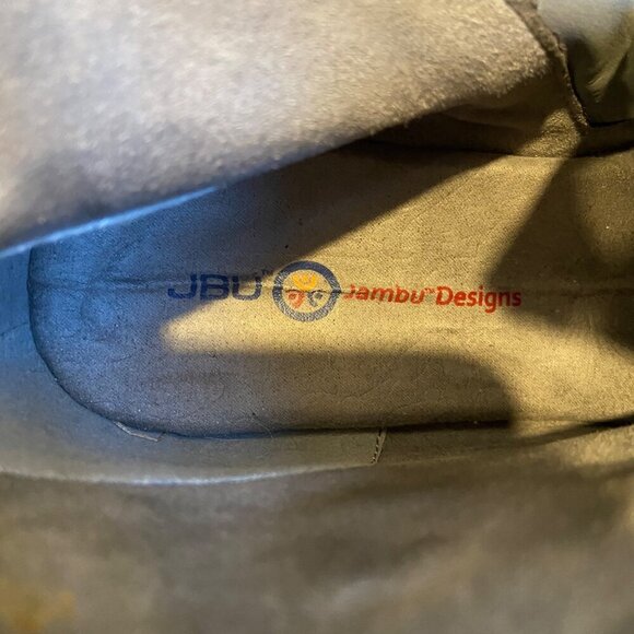 JBU Womens Black 7.5 Ankle Boot With Braided Strap Laser Cut Design wedges vegan - Picture 9 of 16